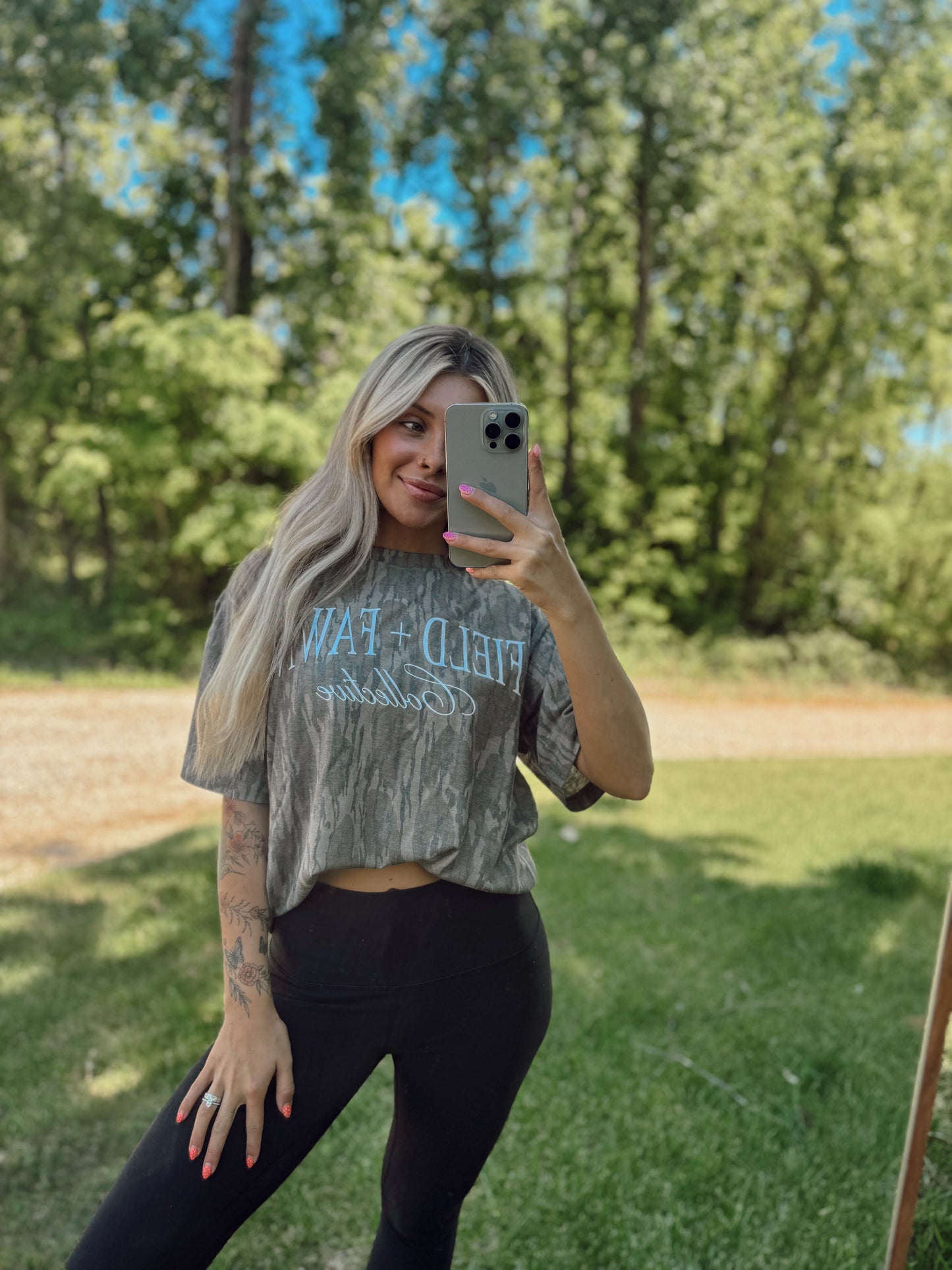 Field + Fawn Mossy Oak Tee