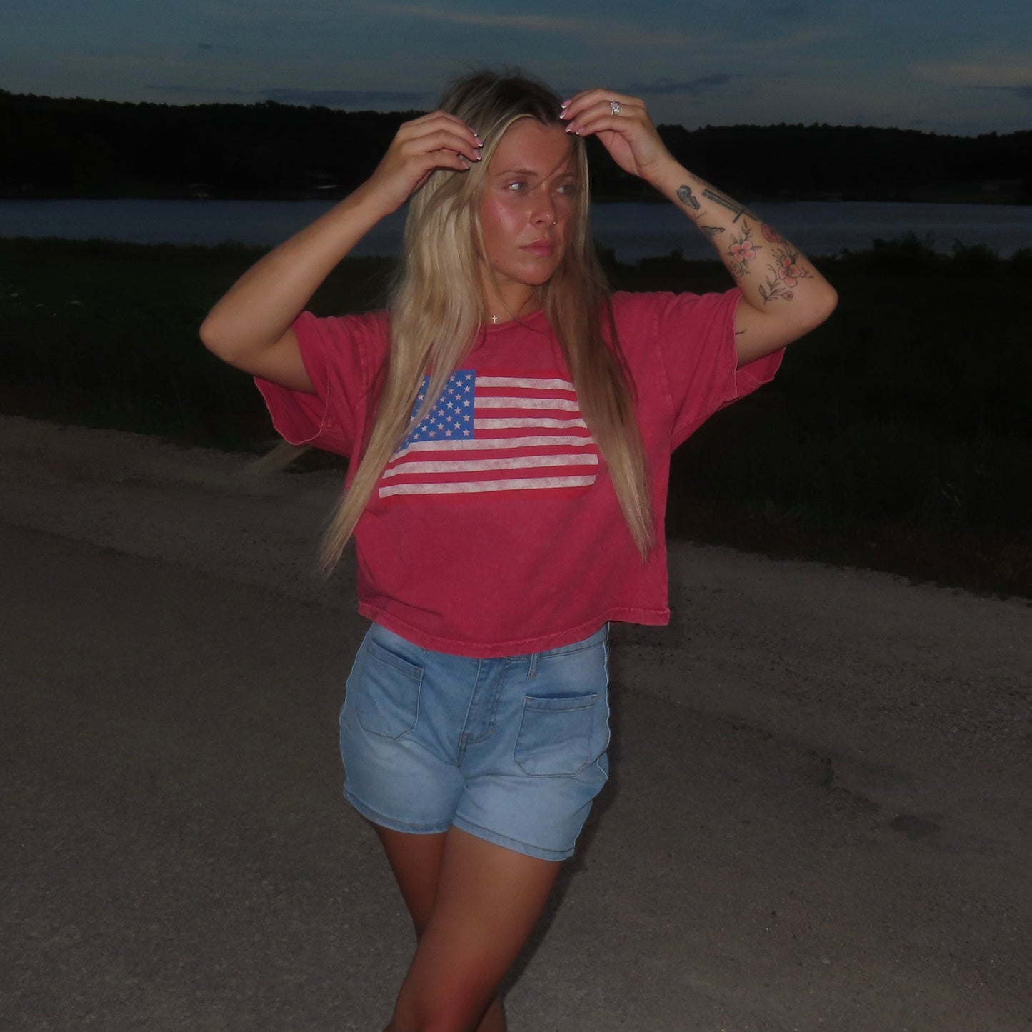USA Cropped Tee