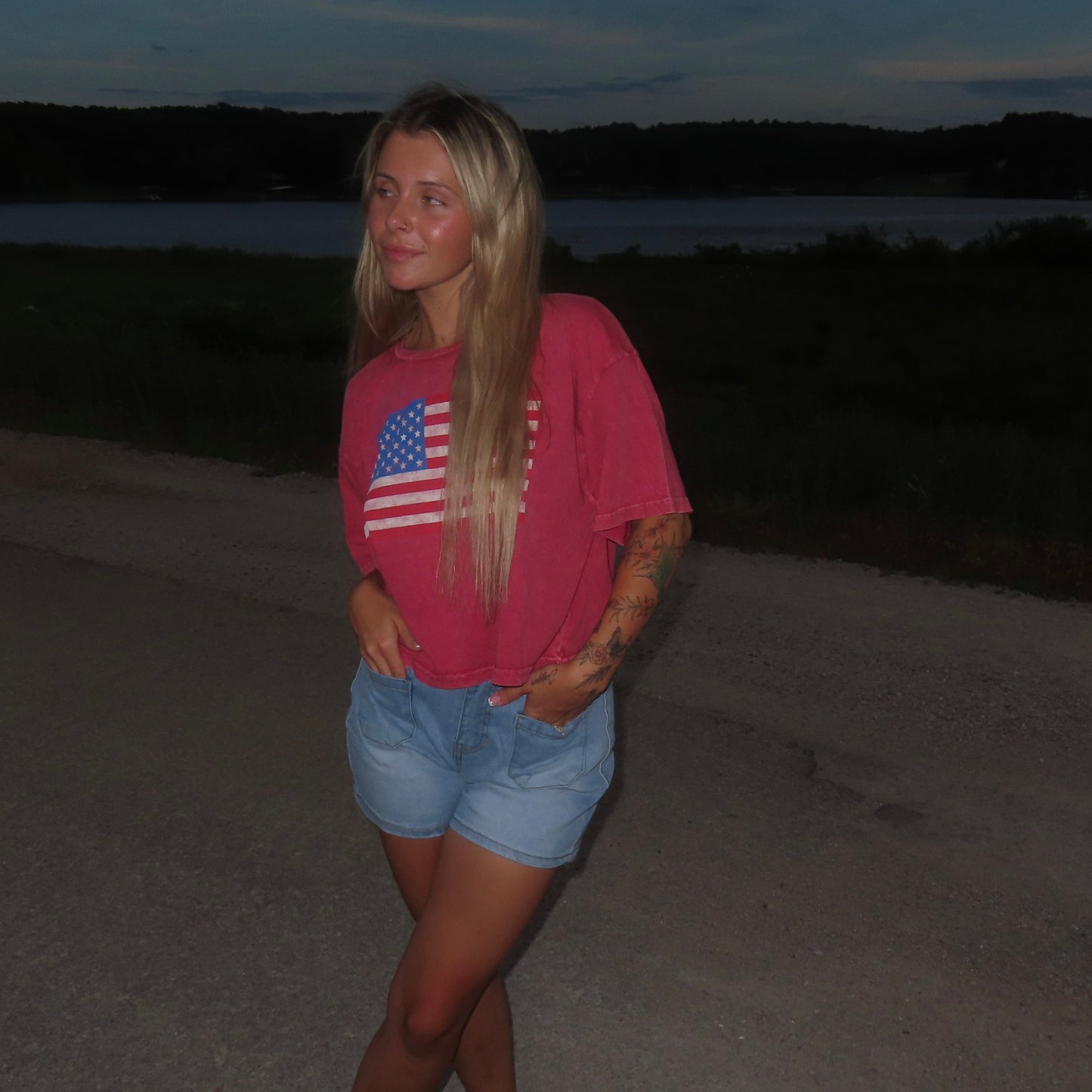 USA Cropped Tee