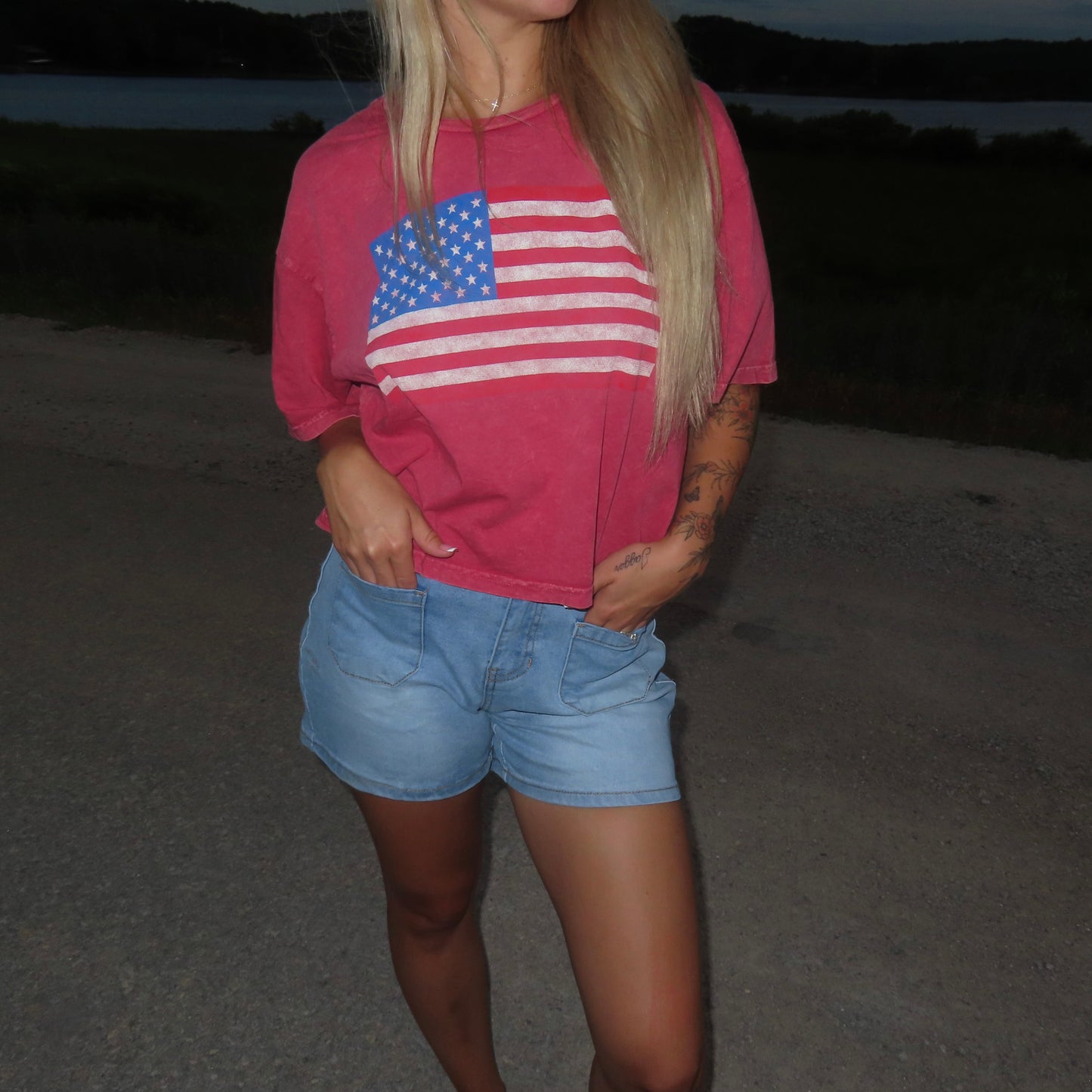 USA Cropped Tee