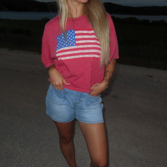 USA Cropped Tee